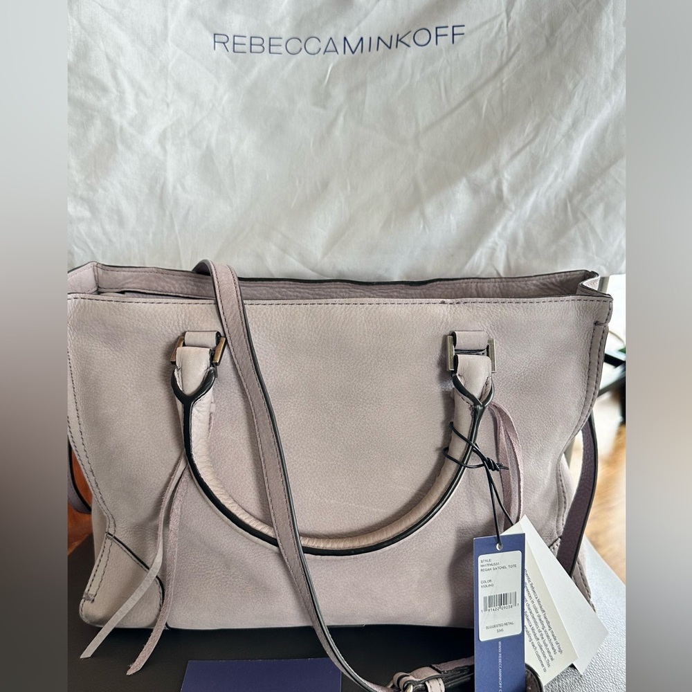 Authentic Rebecca Minkoff Regan Satchel Tote Nubuck Leather